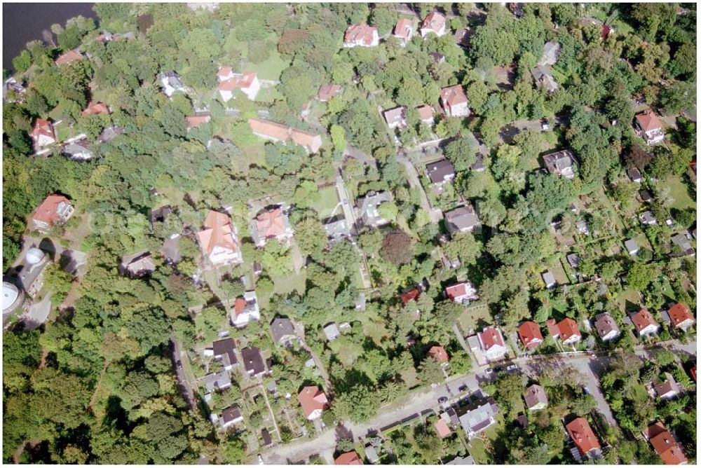 Aerial image Potsdam Babelsberg - 22.08.2004, Blick auf das Wohngebiet in Potsdam Babelsberg um die Rosa-Luxemburg-Str. am Griebnitzsee