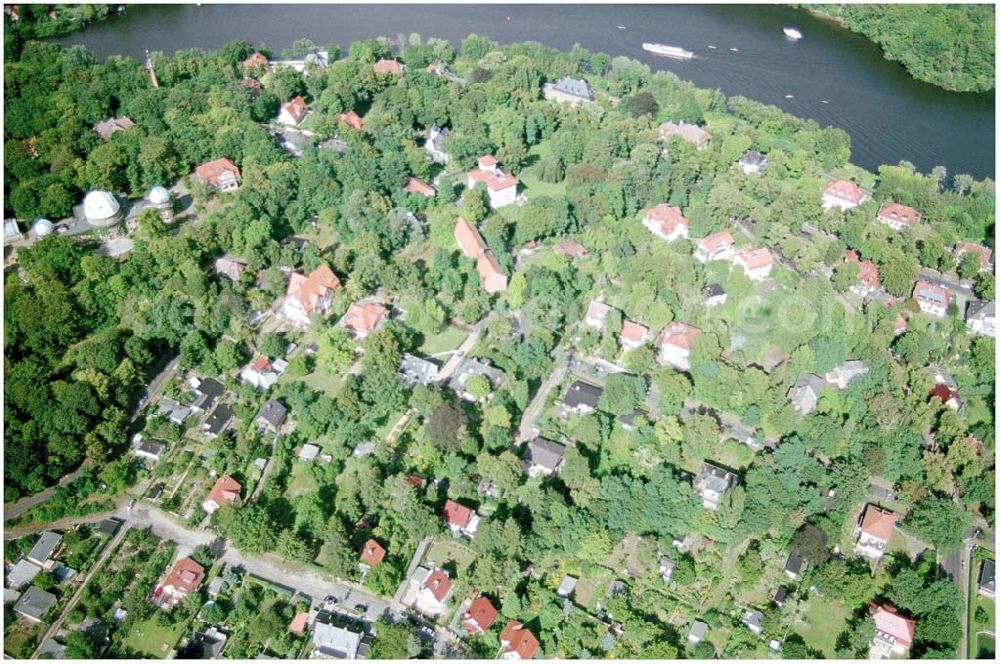 Aerial photograph Potsdam Babelsberg - 22.08.2004, Blick auf das Wohngebiet in Potsdam Babelsberg um die Rosa-Luxemburg-Str. am Griebnitzsee