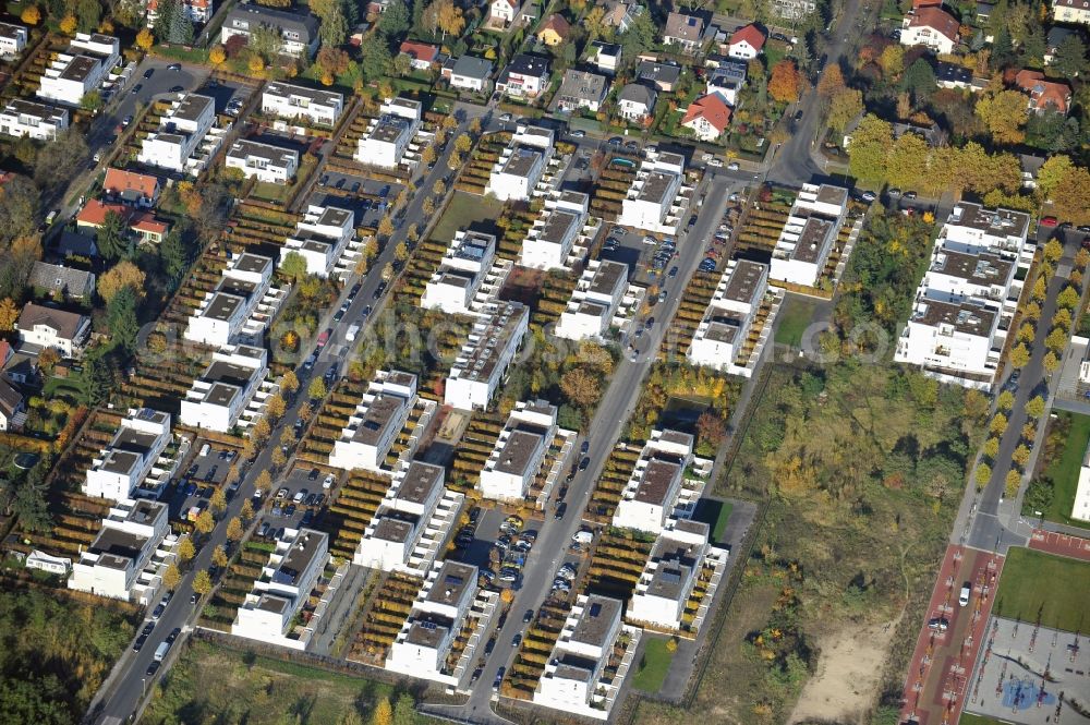 Aerial photograph Berlin - Housing area Quartier McNair on the former american Mc Nair barracks in Berlin-Lichterfeld