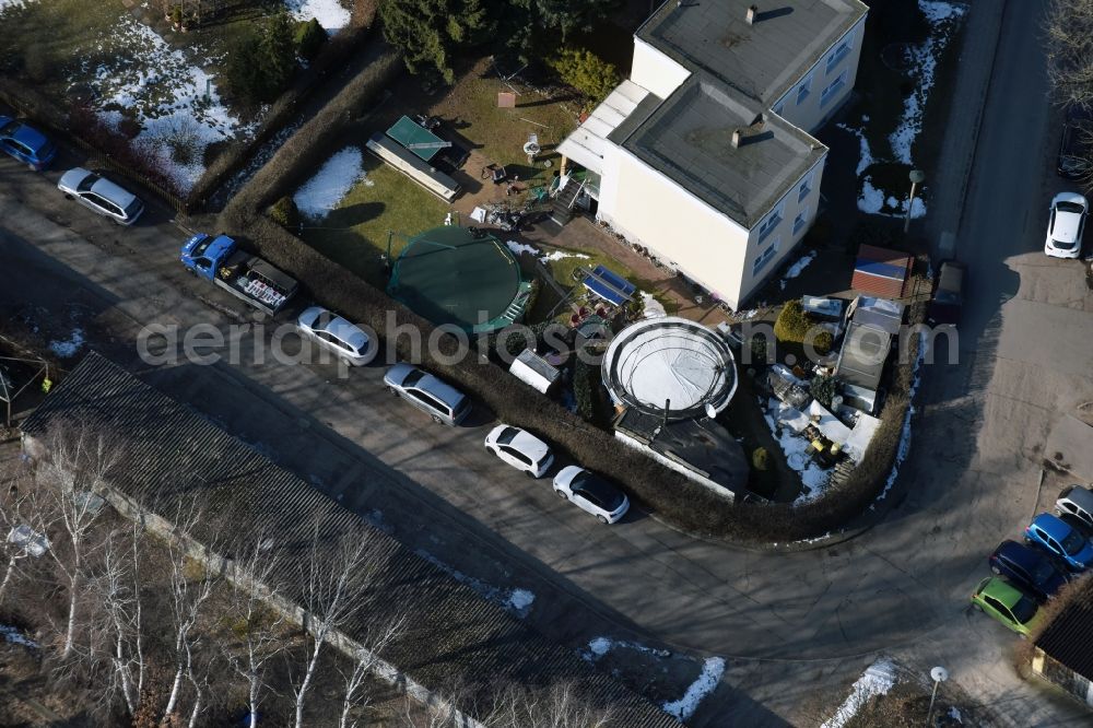 Aerial photograph Bernau - Residential area a row house settlement Angarastrasse - Wolchowstrasse in Bernau in the state Brandenburg