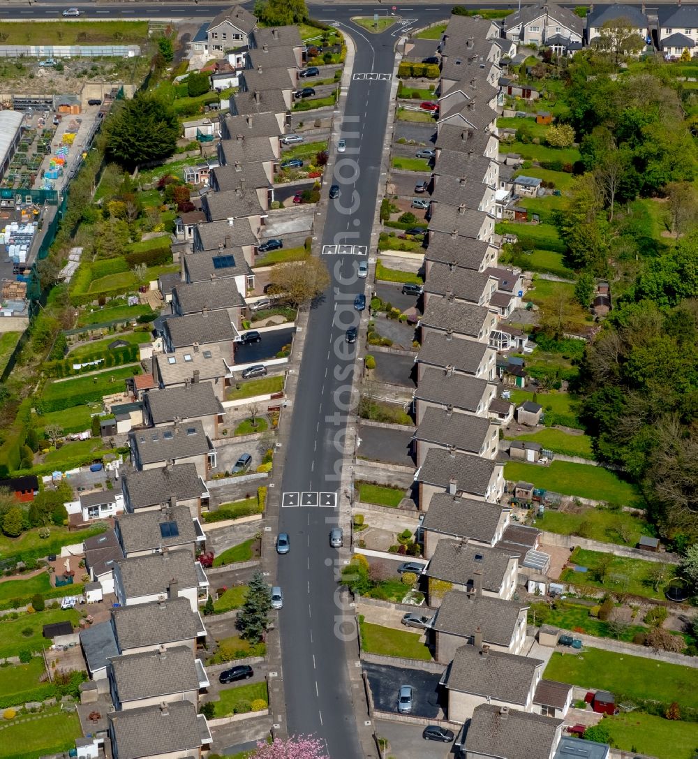 Limerick from the bird's eye view: Residential area a row house settlement Ashbrook in Limerick, Ireland