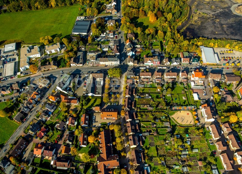 Aerial photograph Hamm - Residential area a row house settlement in Hamm in the state North Rhine-Westphalia