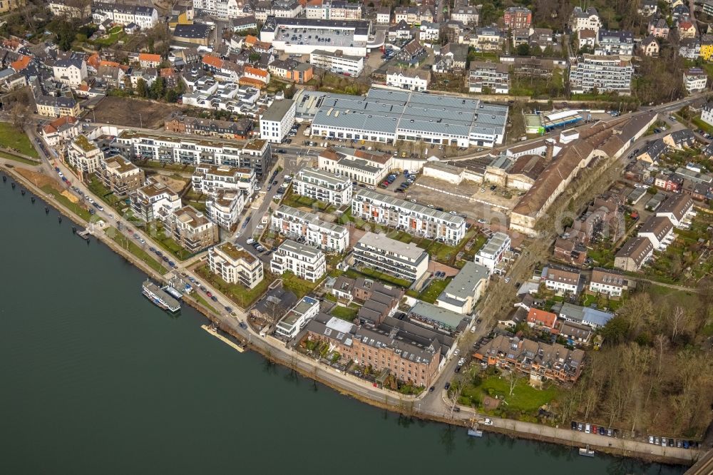 Essen from above - Residential area of the terraced housing estate on the between the Ringstrasse and the Bachstrasse in Essen at Ruhrgebiet in the state North Rhine-Westphalia, Germany