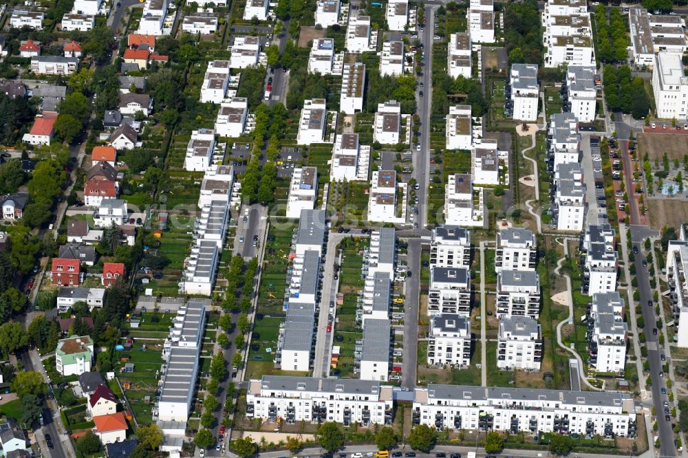 Aerial photograph Berlin - Residential area a row house settlement Steglitzer ParkQuartier on William-H.-Tunner-Strasse in the district Steglitz in Berlin, Germany