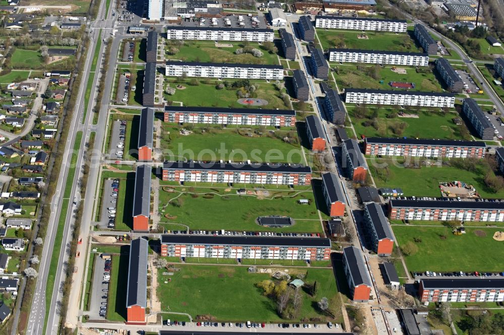 Aerial image Ballerup - Residential area a row house settlement Sydbuen - Hedeparken in Ballerup in Region Hovedstaden, Denmark