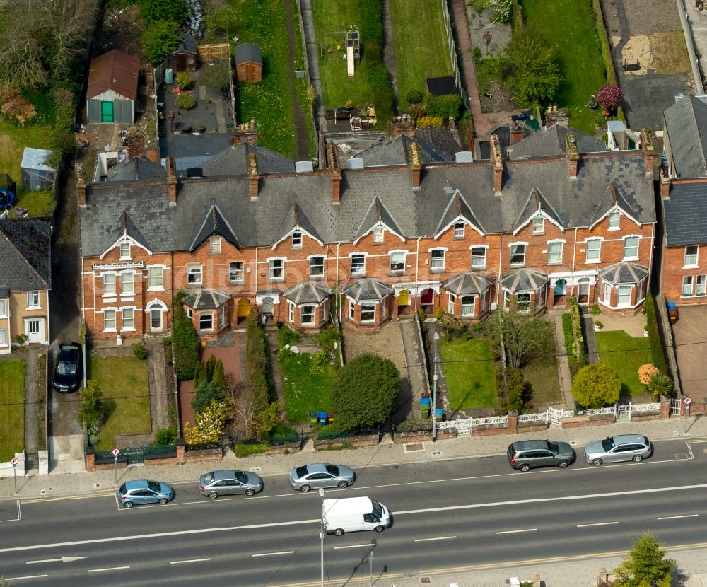 Aerial image Limerick - Residential area a row house settlement Terrace Housing in Limerick, Ireland