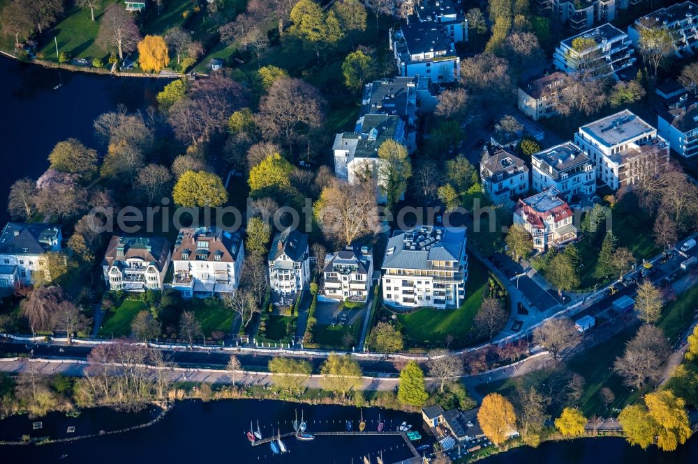 Hamburg from above - Residential area Schoene Aussicht on the Outer Alster in the Uhlenhorst district in Hamburg, Germany