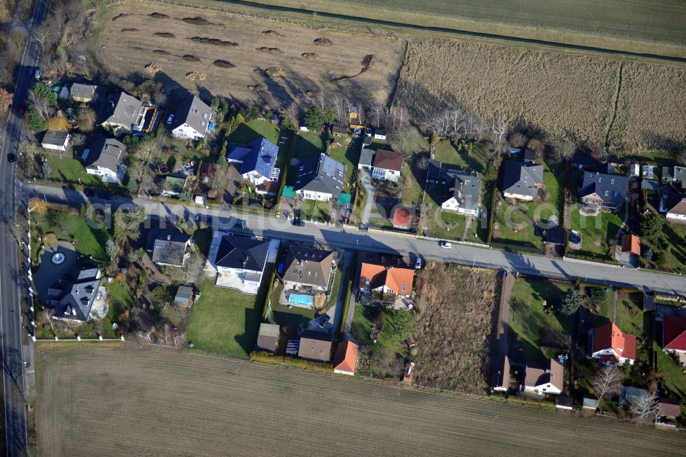 Aerial photograph Schönefeld - View of a residential area in Schoenefeld in the state Brandenburg