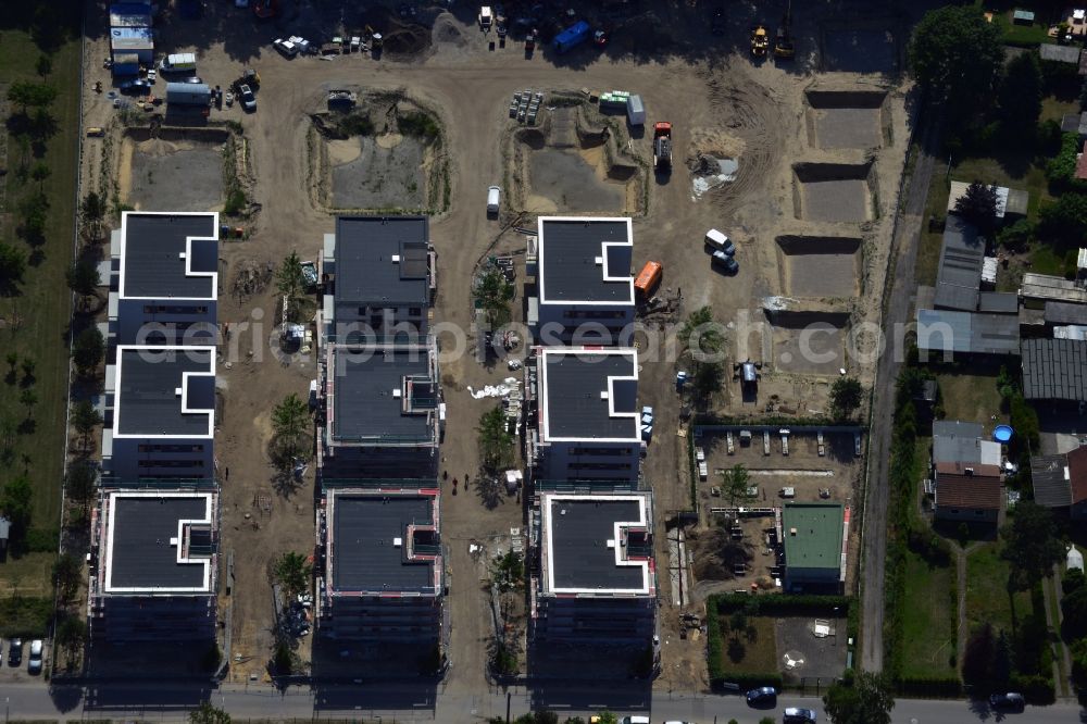 Aerial photograph Berlin Grünau - Residential - allotment new multi-family houses on the Elstersteg - Waödstrasse in Grunau in Berlin