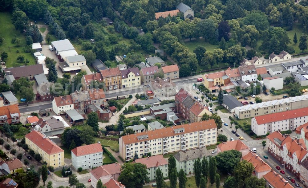 Aerial photograph Finsterwalde - Residential solar Walderstraße in the center of Finsterwalde in Brandenburg