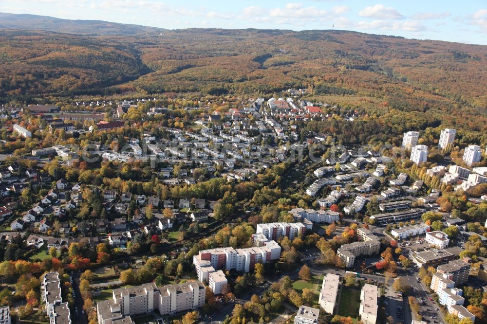 Aerial photograph Wiesbaden - View of residential neighborhoods in Klarenthal district in Wiesbaden in Hesse