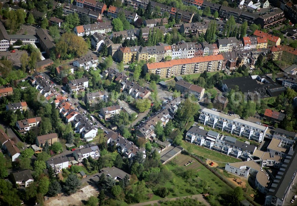 Aerial photograph Köln Lindenthal - Residential area in the district of Lindenthal in Cologne in North Rhine-Westphalia