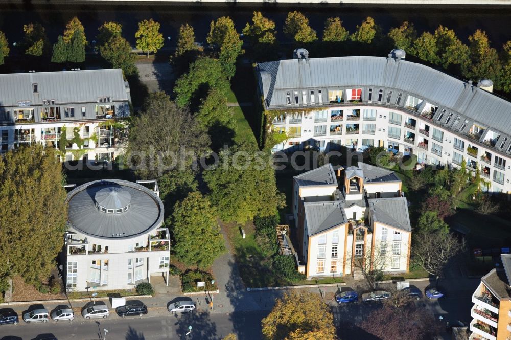 Berlin from above - Residential area of the multi-family house settlement on Tegeler Hafen in the district Reinickendorf in Berlin, Germany