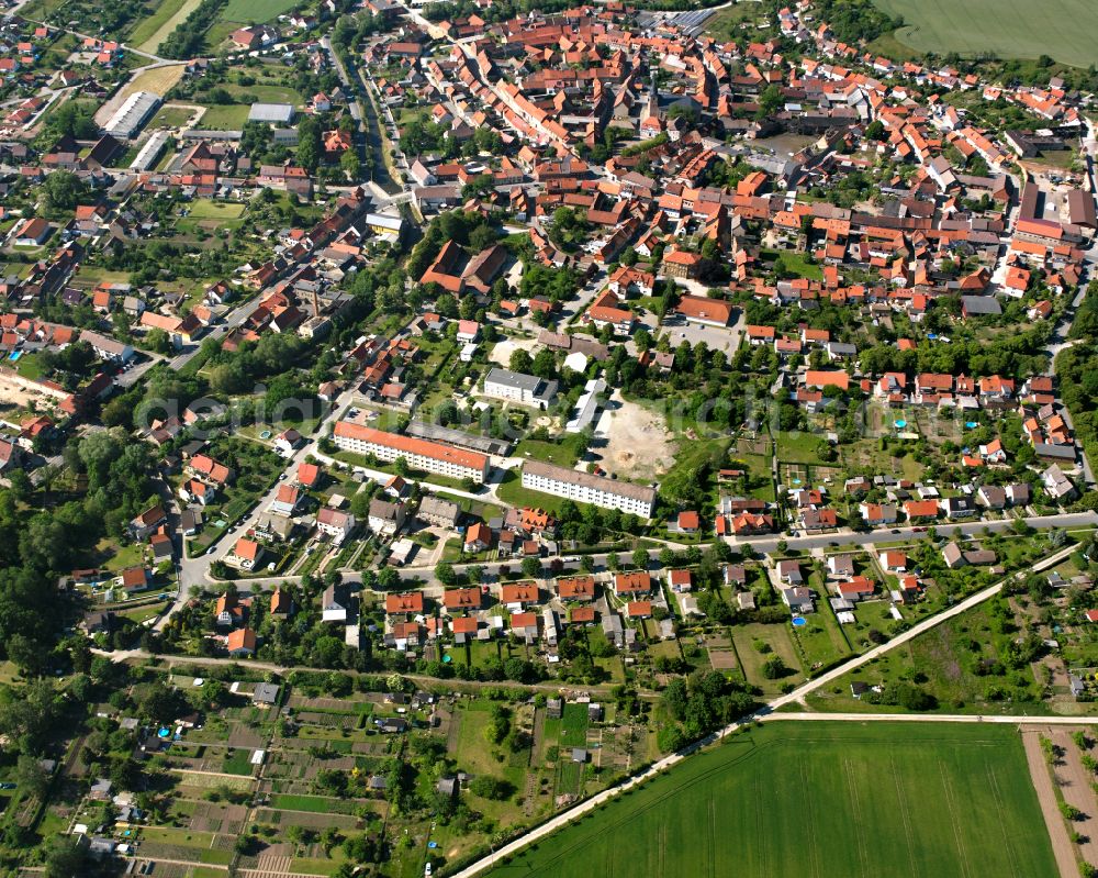 Aerial image Derenburg - Residential areas on the edge of forest areas in Derenburg in the state Saxony-Anhalt, Germany