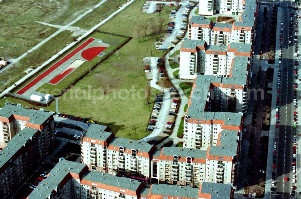 Aerial image Berlin - 06.03.1995 Wohngebiet Wilhelmstrasse in Berlin-Mitte