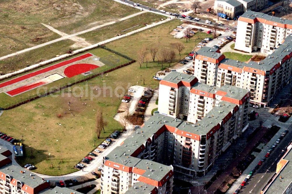 Berlin from above - 06.03.1995 Wohngebiet Wilhelmstrasse in Berlin-Mitte