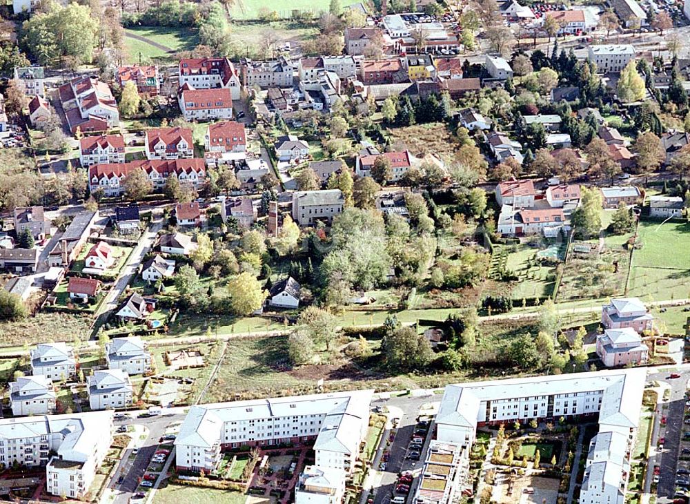 Aerial image Berlin-Pankow - Wohngebiet zwischen Gartenstraße und Kalvinistenweg in Buchholz (Bezirk Berlin-Pankow).