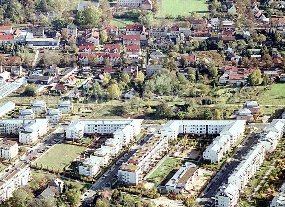 Berlin-Pankow from the bird's eye view: Wohngebiet zwischen Gartenstraße und Kalvinistenweg in Buchholz (Bezirk Berlin-Pankow).