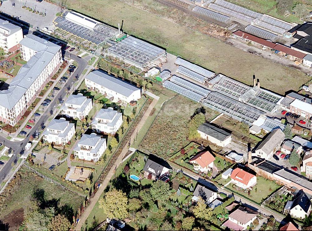 Berlin-Pankow from above - Wohngebiet zwischen Gartenstraße und Kalvinistenweg in Buchholz (Bezirk Berlin-Pankow).