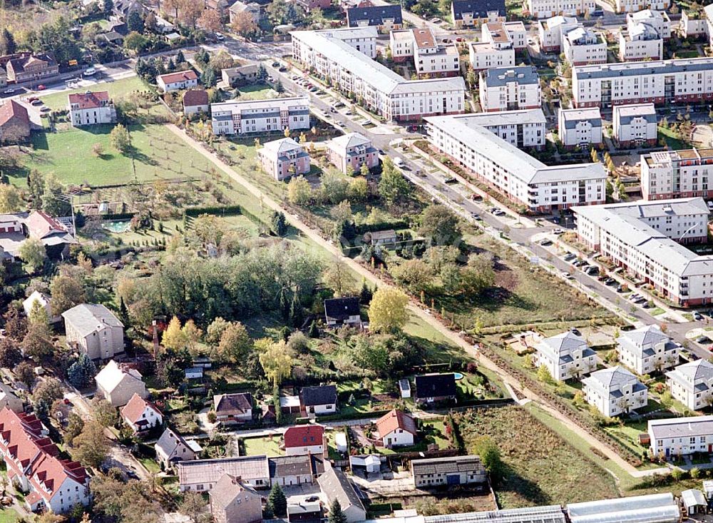 Berlin-Pankow from above - Wohngebiet zwischen Gartenstraße und Kalvinistenweg in Buchholz (Bezirk Berlin-Pankow).