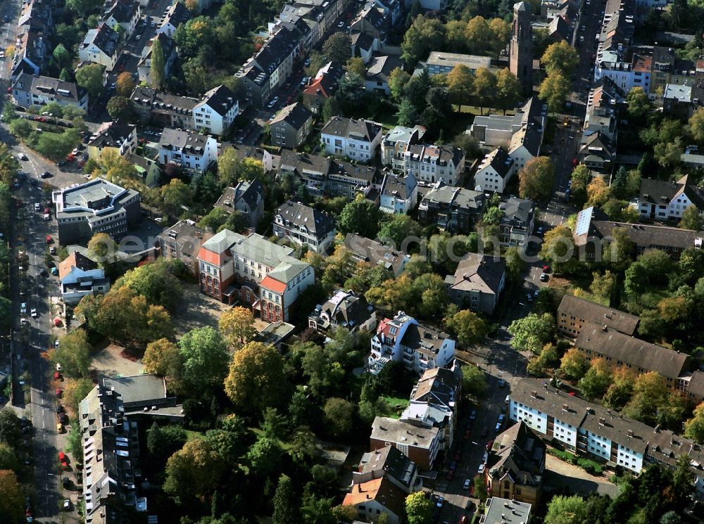 Köln from the bird's eye view: Residential areas to the Gleueler- and Bachemer street in Lindenthal district of Cologne in North Rhine-Westphalia