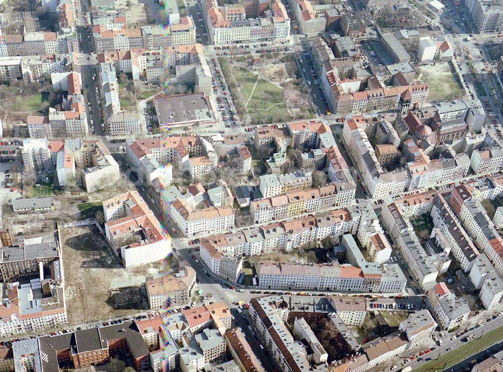 Aerial image Berlin - Prenzlauer - Berg - Wohngebiete an der Lottumstraße in Berlin - Prenzlauer - Berg.