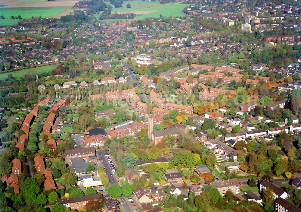 Aerial photograph Neukirchen-Vluyn - Residential areas in the village of Neukirchen in North Rhine-Westphalia