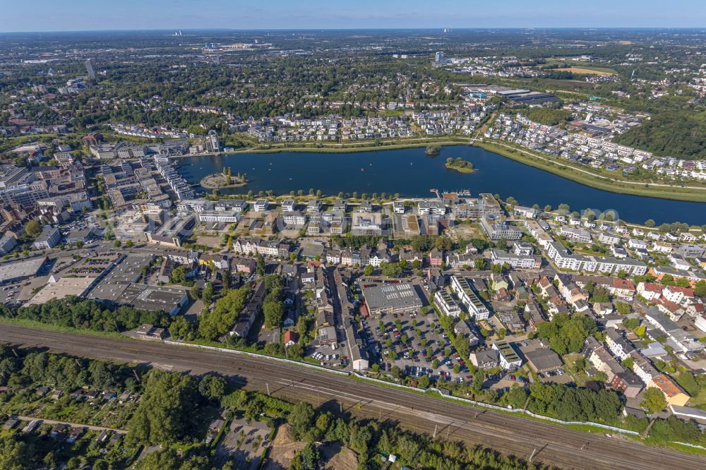 Dortmund from the bird's eye view: development area on lake Phoenix See in Dortmund in the state North Rhine-Westphalia