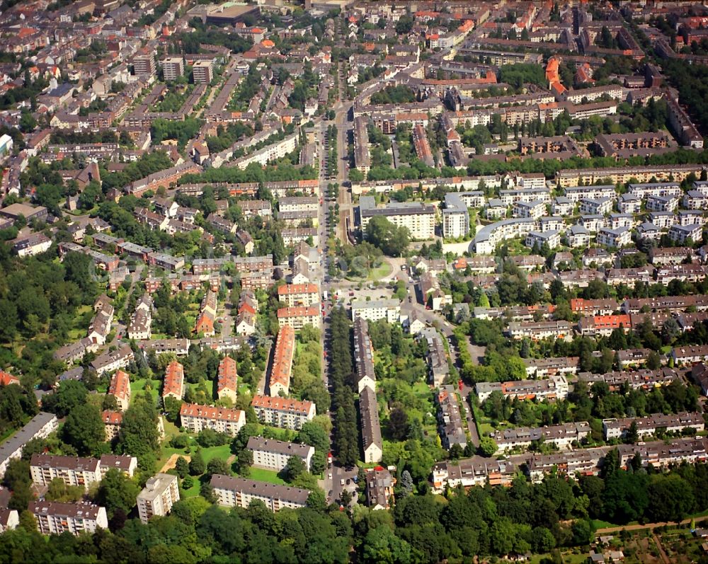 Köln from above - Residential areas and settlements in Suelz and Kletterrose in Cologne in North Rhine-Westphalia