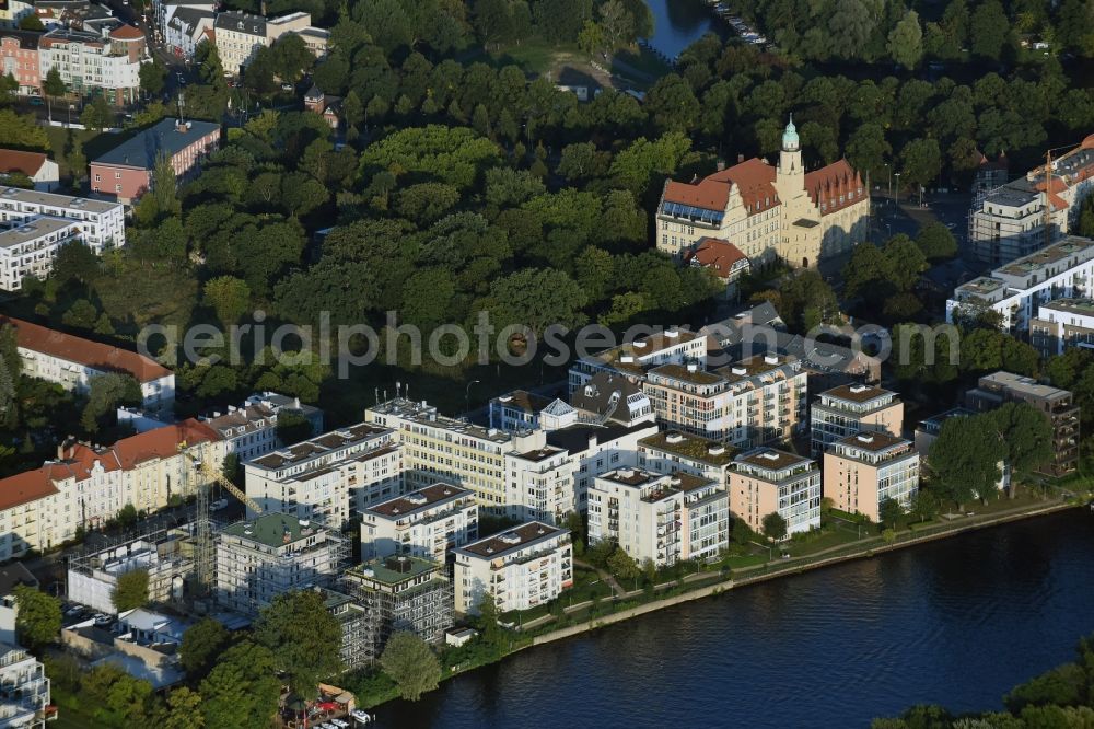 Berlin from the bird's eye view: Settlement in the district Koepenick close to the river Spree in Berlin