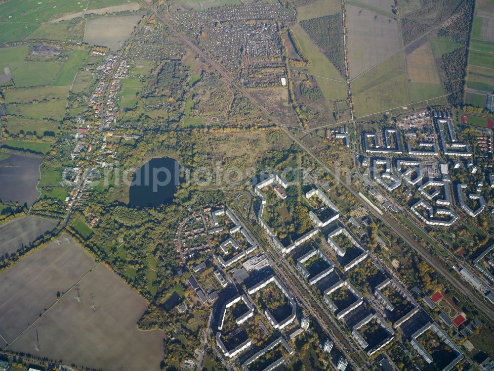 Berlin Hohenschönhausen from above - Settlement in Berlin Hohenschoenhausen in Berlin