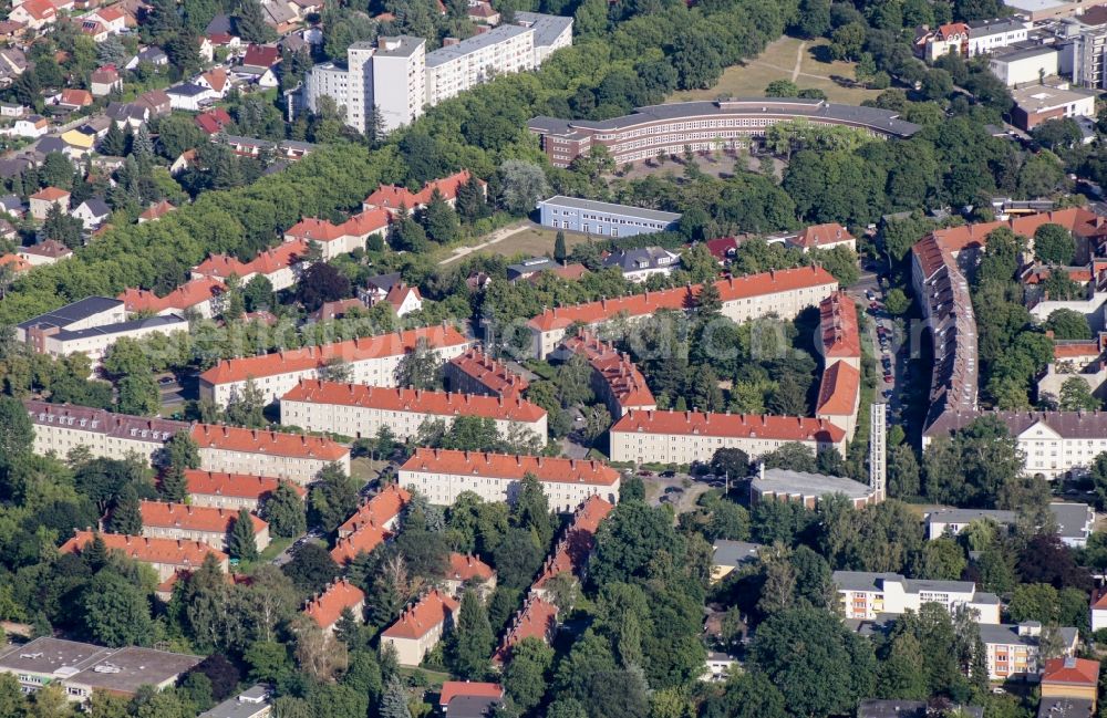 Berlin from above - Settlement in Berlin Wittenau at Oranienburger Strasse / Alt Wittenau