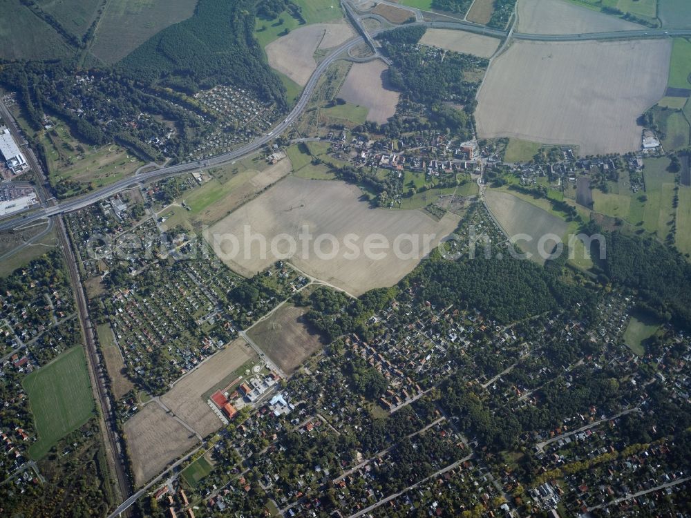 Blankenfelde-Mahlow from above - Settlement in Blankenfelde-Mahlow in the state Brandenburg