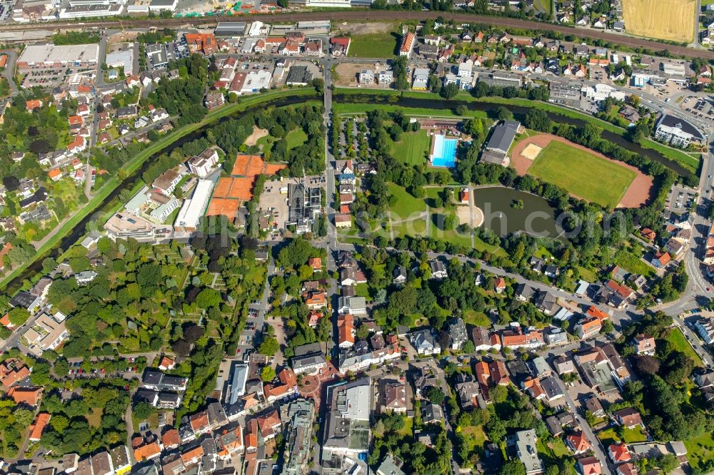 Aerial photograph Bünde - Settlement at the street Eschstrasse in Buende in the state North Rhine-Westphalia