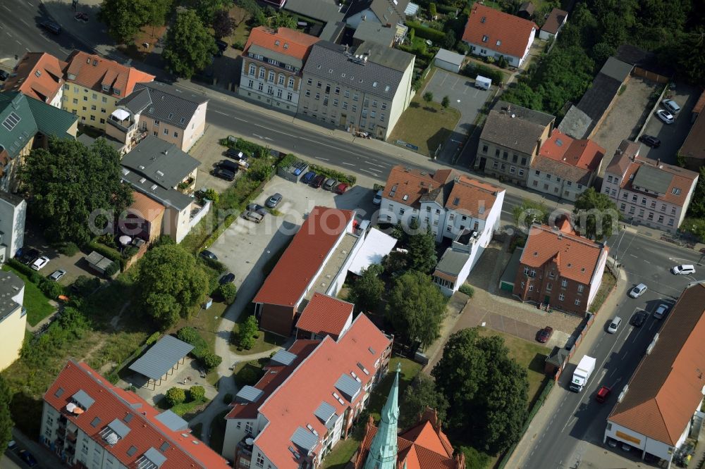 Bernau bei Berlin from the bird's eye view: Settlement at the Boernicker Strasse in Bernau bei Berlin in the state Brandenburg