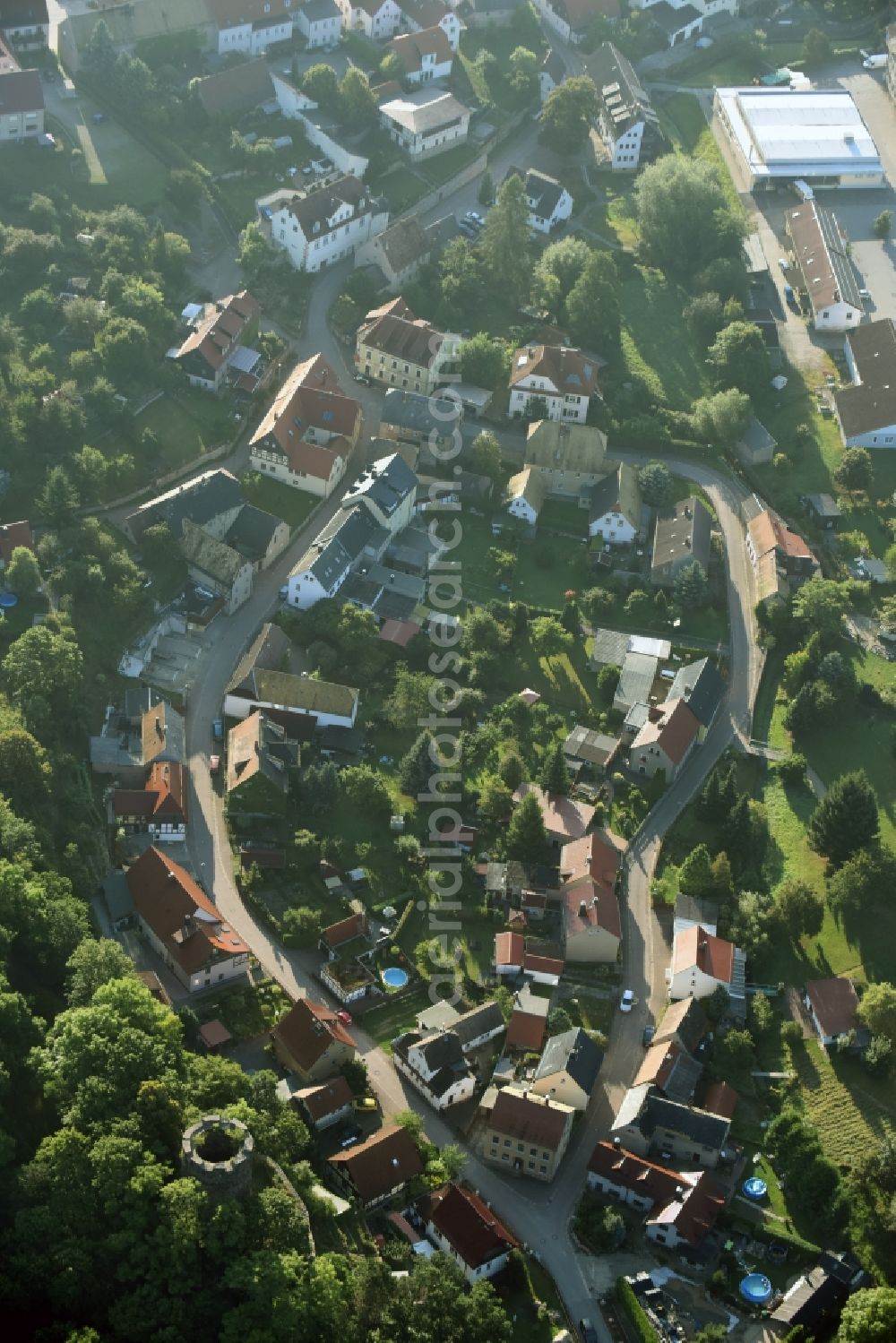 Aerial photograph Kohren-Sahlis - Settlement along the Baumgartenstreet and the Toepferstreet in Kohren-Sahlis in the state Saxony