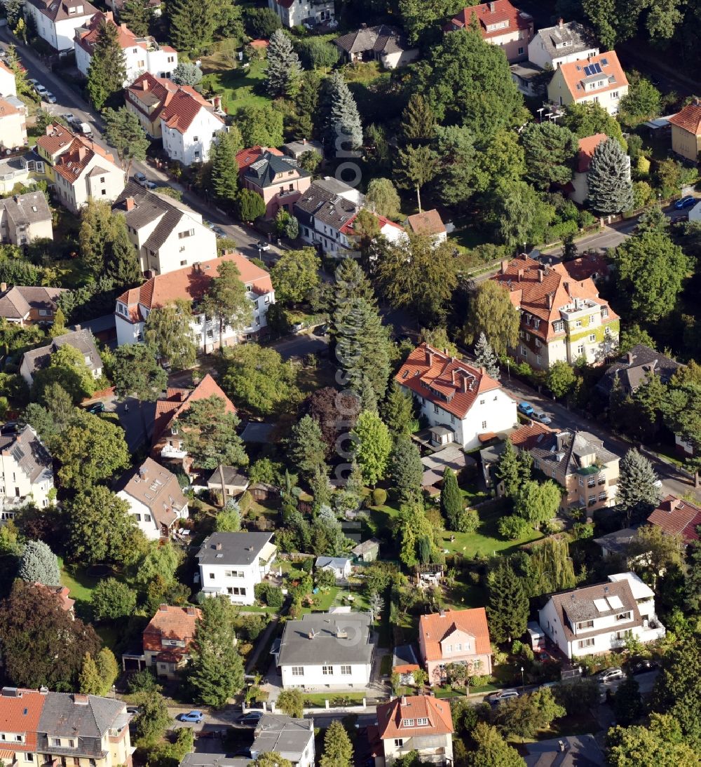 Berlin from the bird's eye view: Settlement along the Murellenweg corner Stendelweg in Berlin