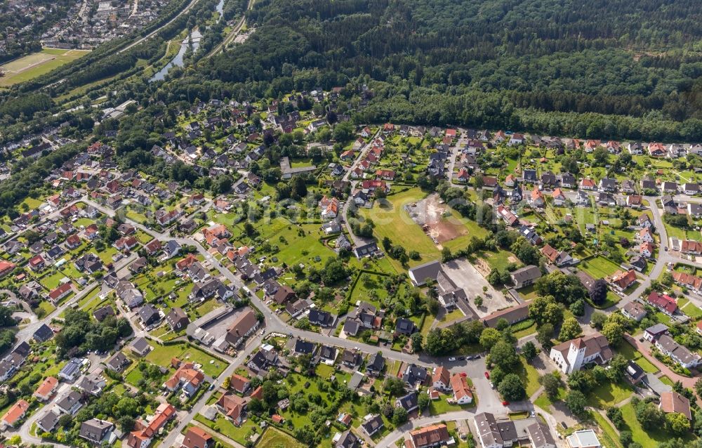 Aerial image Arnsberg - Settlement along the Strasse In of Heide in Arnsberg in the state North Rhine-Westphalia, Germany