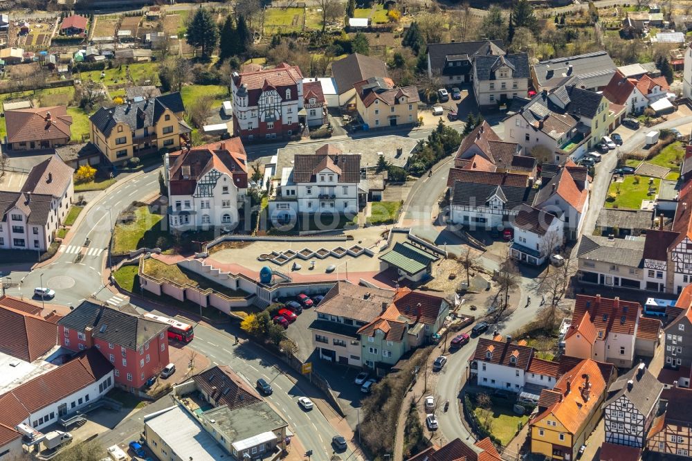 Aerial photograph Bad Wildungen - Settlement along the Waldschmidtstrasse in Bad Wildungen in the state Hesse, Germany