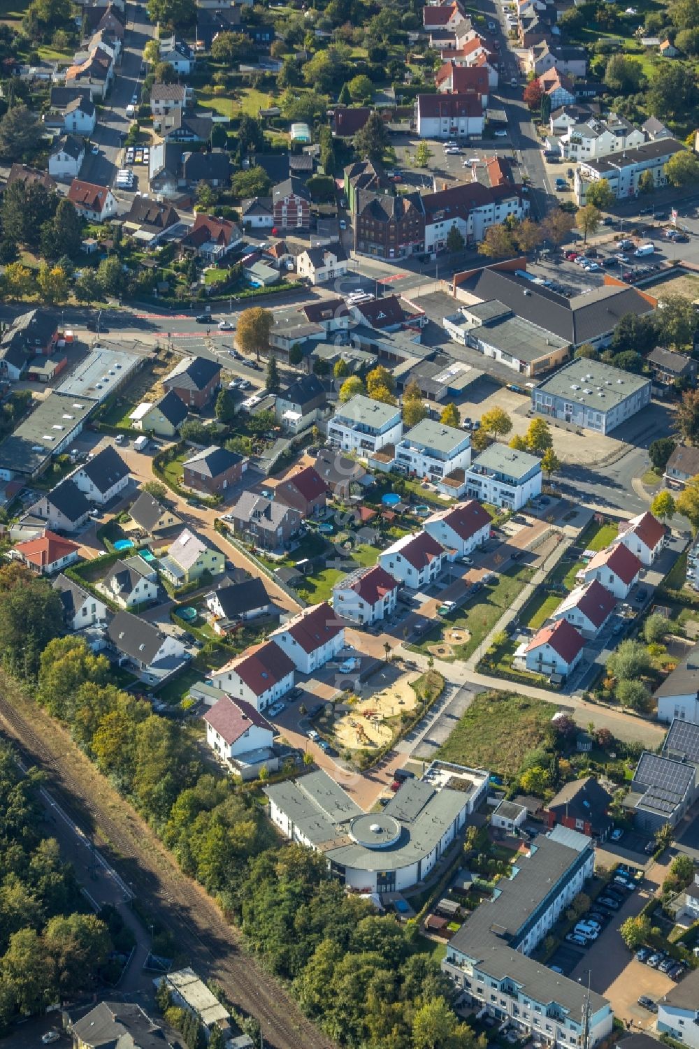 Aerial photograph Unna - Settlement along the Zechenstrasse - Stollenweg in Unna in the state North Rhine-Westphalia, Germany