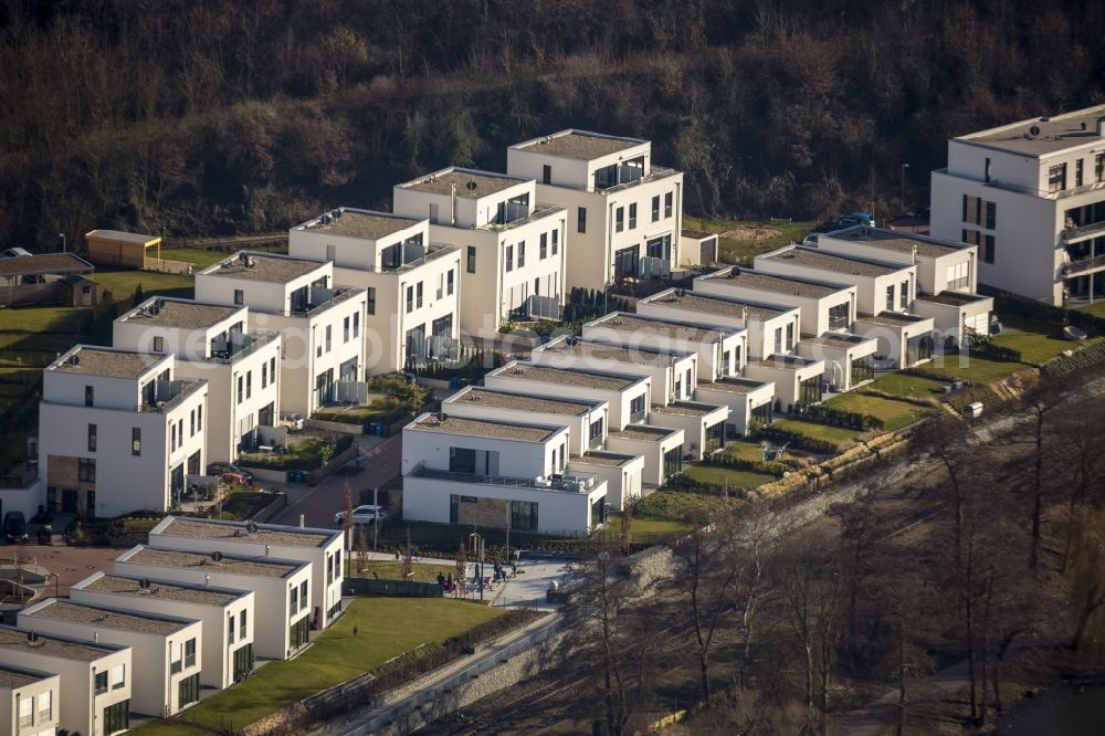 Aerial image Essen - New construction settlement on Baldeneysee in Essen in North Rhine-Westphalia