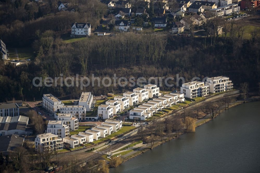 Aerial photograph Essen - New construction settlement on Baldeneysee in Essen in North Rhine-Westphalia