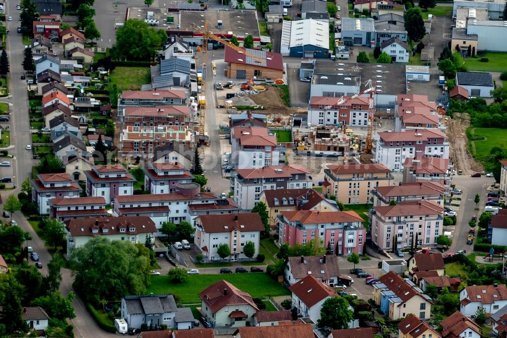 Aerial photograph Ettenheim - Settlement in Ettenheim in the state Baden-Wuerttemberg, Germany