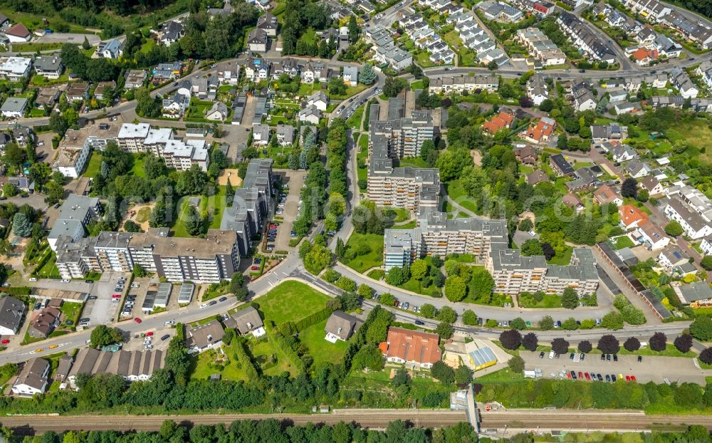 Gevelsberg from above - Settlement in Gevelsberg in the state North Rhine-Westphalia, Germany