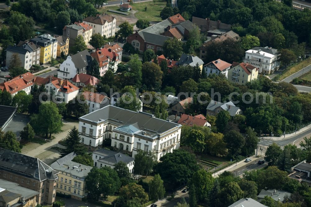 Aerial image Gotha - Settlement along the Bahnhofsstreet in Gotha in the state Thuringia