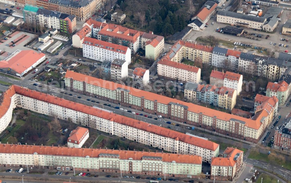 Dresden from above - Settlement in Dresden in the state Saxony