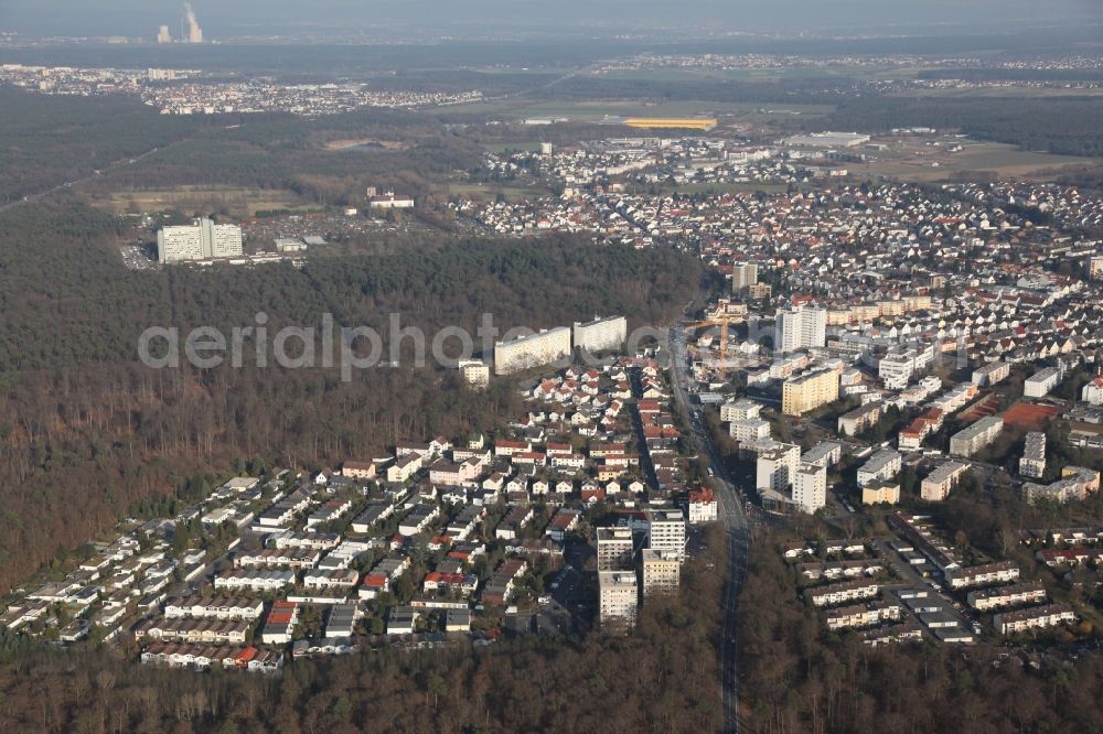 Heusenstamm from above - Settlement in Heusenstamm in the state Hesse. heusenstamm.de