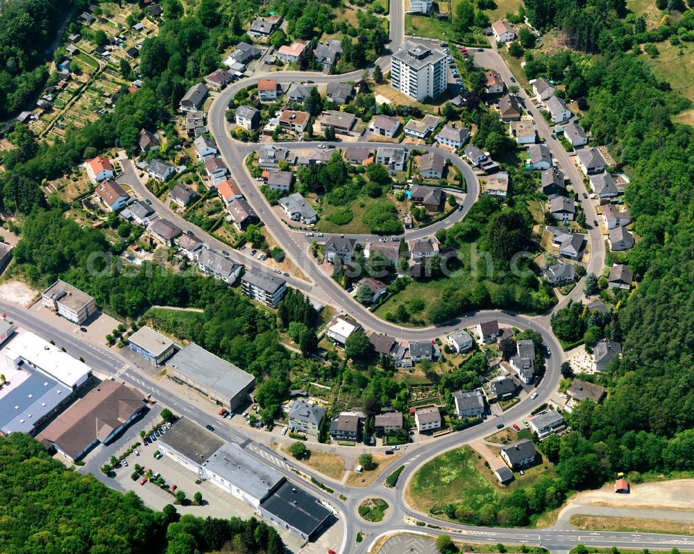 Idar-Oberstein from the bird's eye view: Residential area - settlement in Idar-Oberstein in Rhineland-Palatinate