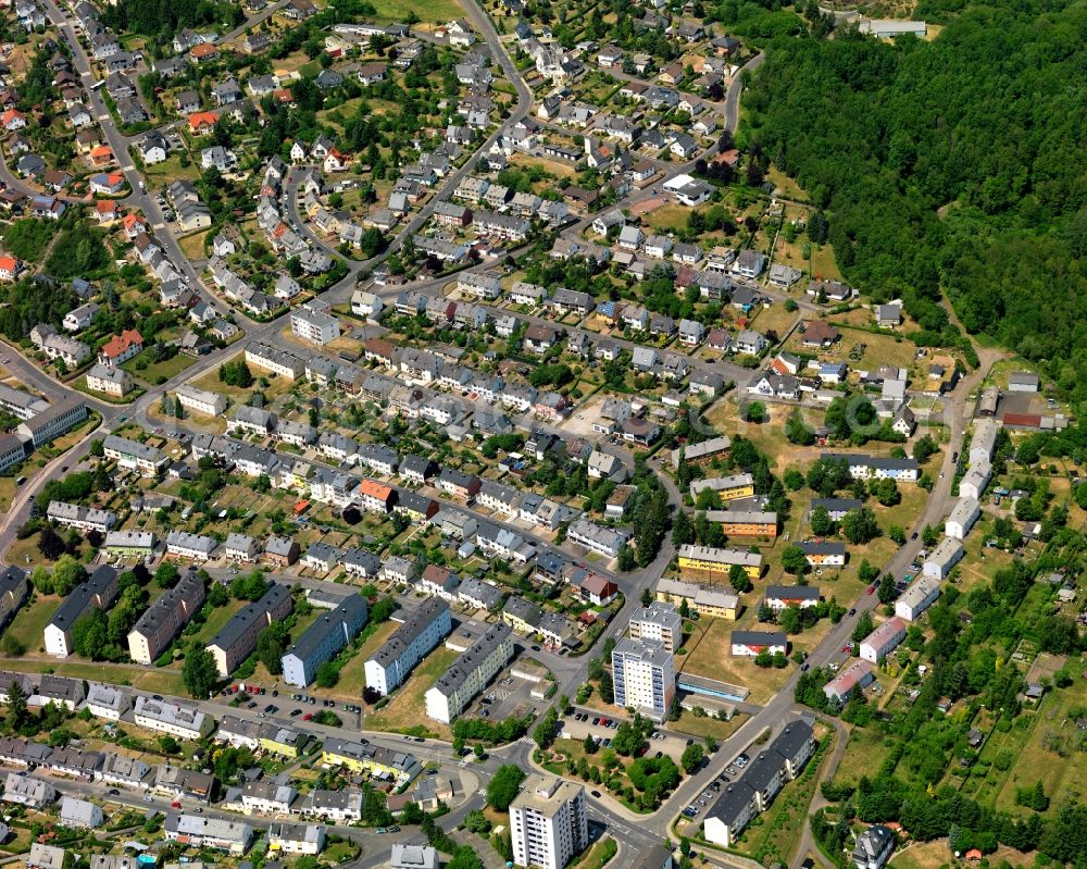 Aerial image Idar-Oberstein - Residential area - settlement in Idar-Oberstein in Rhineland-Palatinate