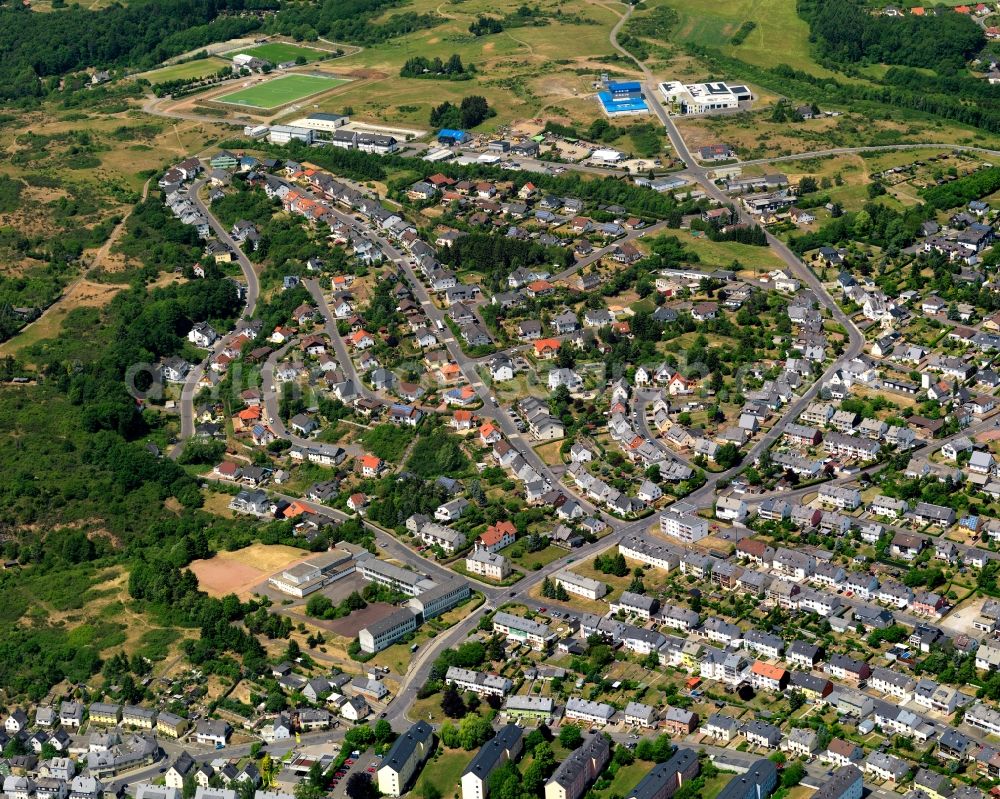 Idar-Oberstein from above - Residential area - settlement in Idar-Oberstein in Rhineland-Palatinate